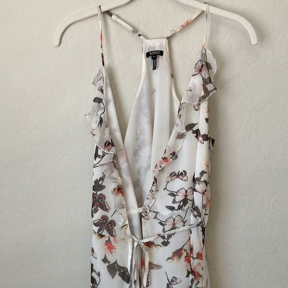 Butterfly Print Ruffled High-Low Maxi Dress - Picture 5 of 7